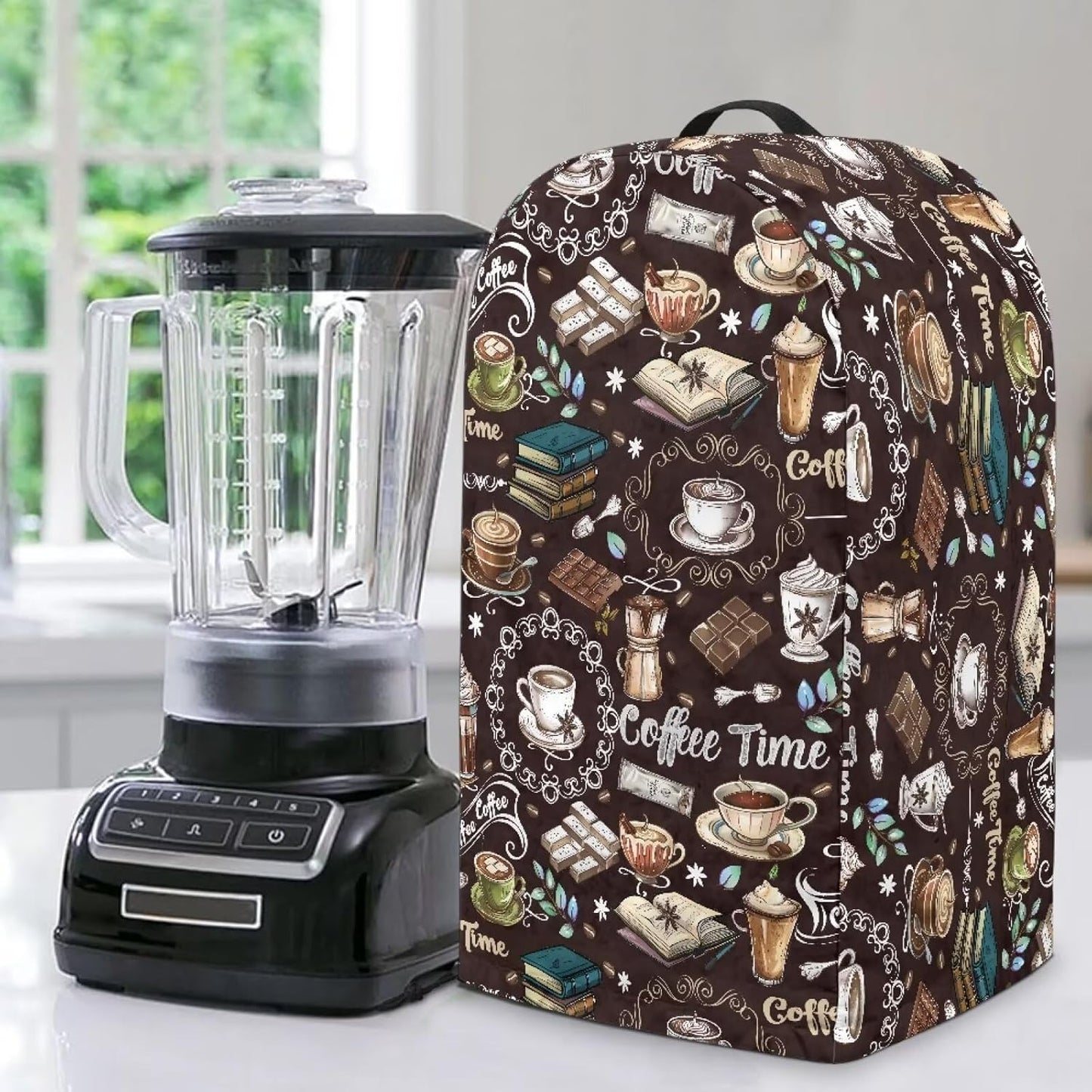 Coffee Pastry Blender Dust Cover with Drawstring Field Stand Mixer or Coffee Maker Cover Anti Fingerprint Polyester Appliance for Home Kitchen Decor