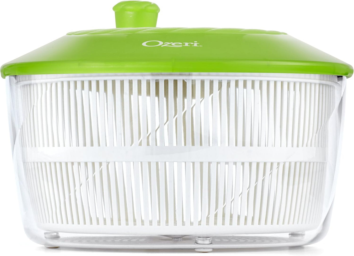 Ozeri Italian Made Fresca Salad Spinner and Serving Bowl, BPA-Free, Green, 4.4 qt