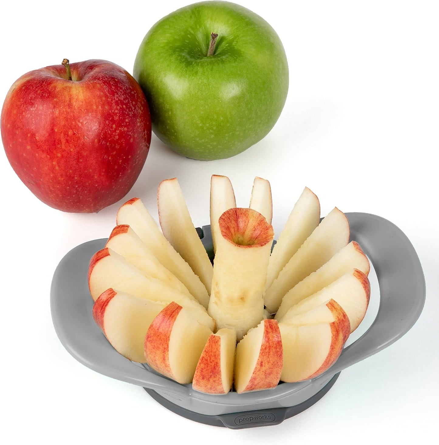 PrepWorks Dishwasher Safe Apple Slicer and Corer – 16-Slice Thin Apple Cutter with Safety Cover