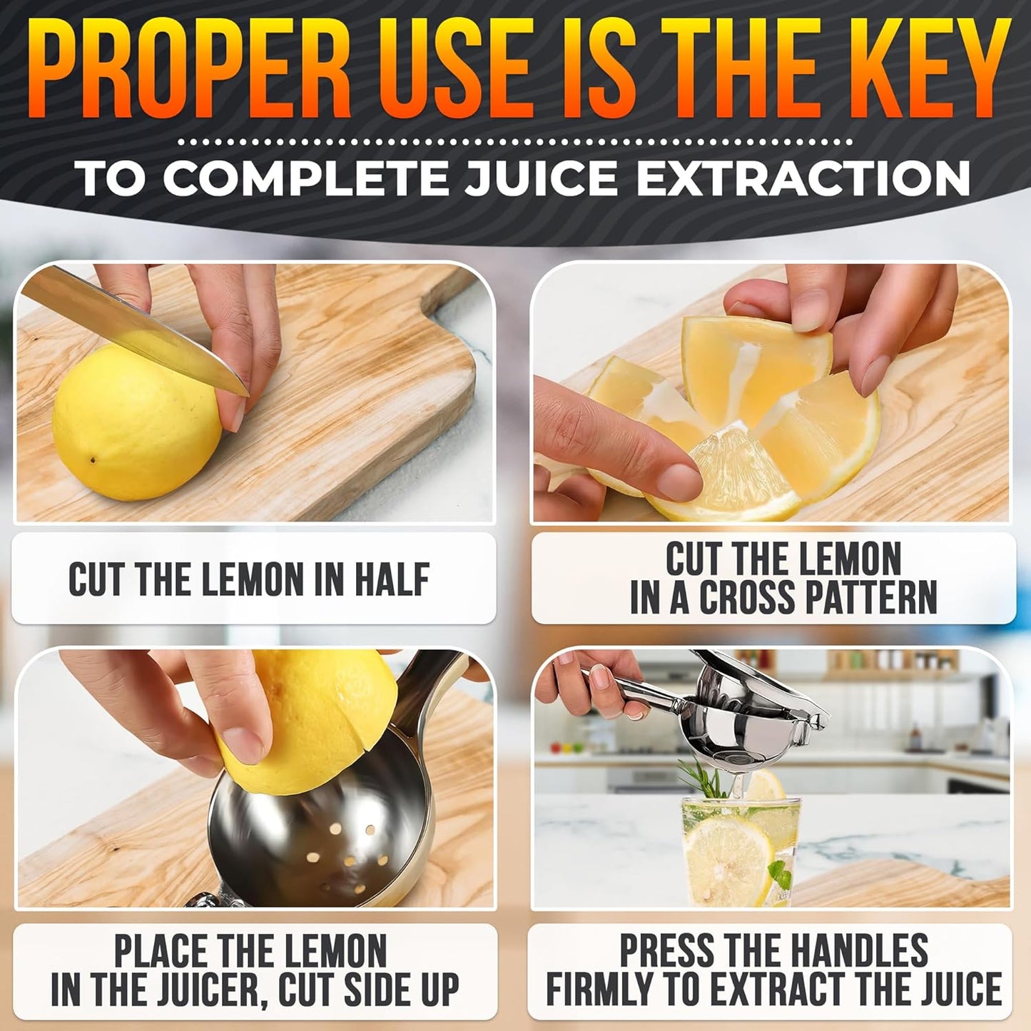 Hand Juicer Squeezer with Ergonomic Heavy Duty Handle – 20 oz Bowl Aluminum Lemon Juicer with Pour Spout for Mess-Free Pouring - Manual Citrus Press for Lemon, Orange, Lime, Grapefruit, Pomegranate
