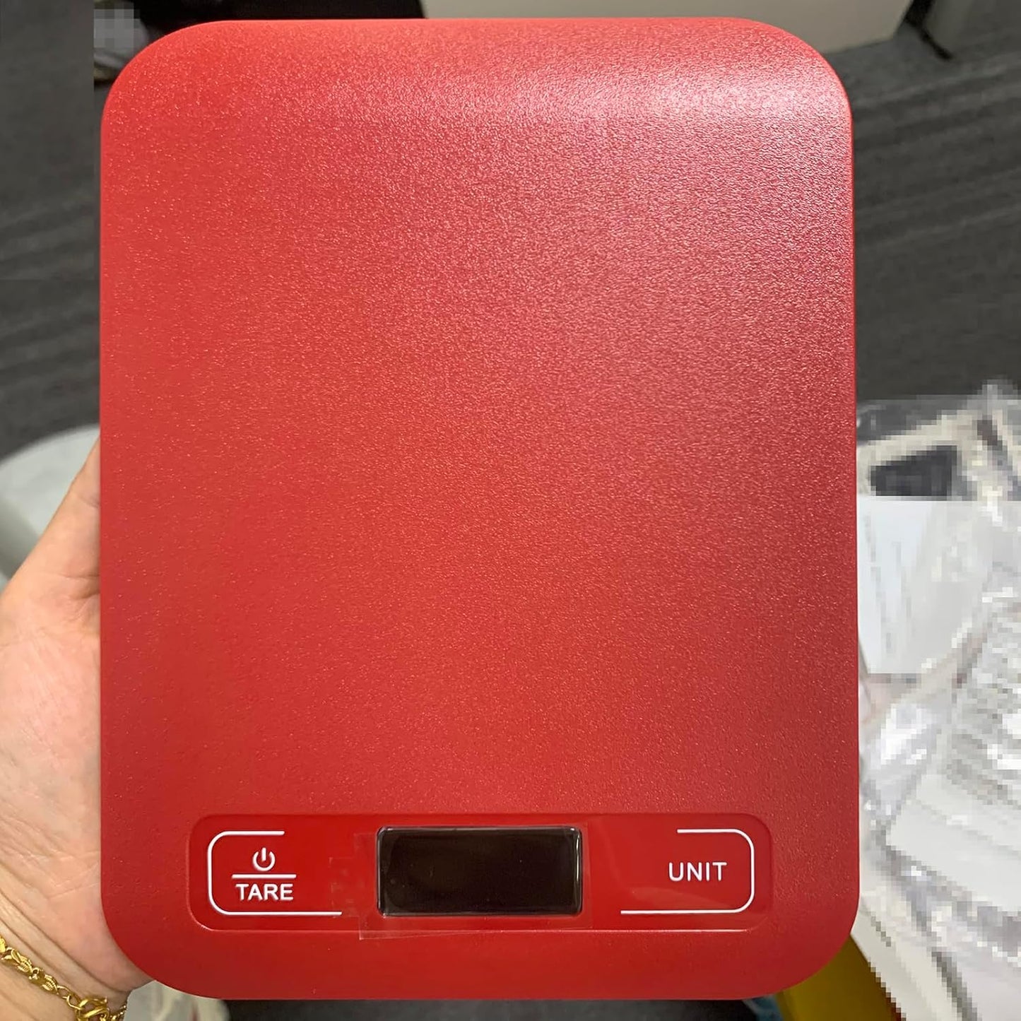 Digital Shipping Scale,Stainless Steel Panel, Accurate Portable Postal Scale for Packages, Small Business,Kitchen, Food, Handmade, Liquids, and Boutique (Rose Gold Battery(5kg/1g))