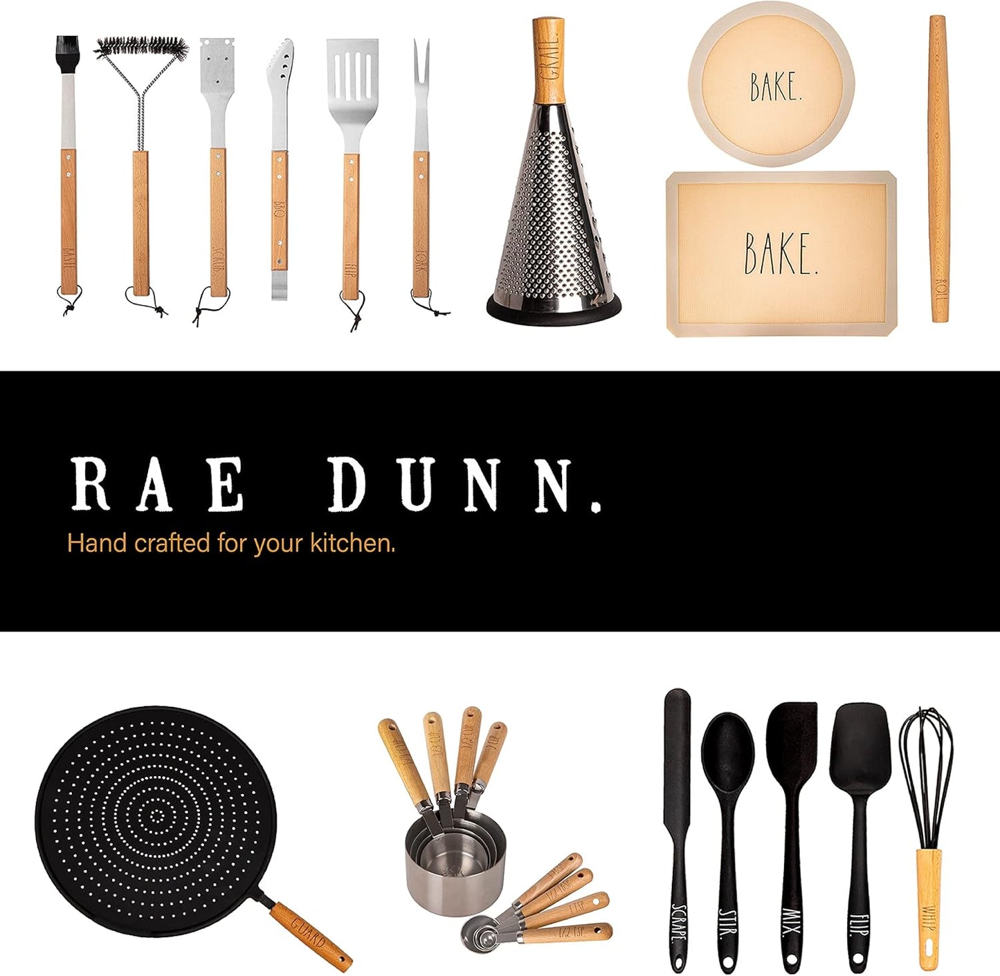 Rae Dunn Everyday Collection Multifunction Grater- Stainless Steel Grater and Zester for Cheese, Spices, Vegetables, Cream