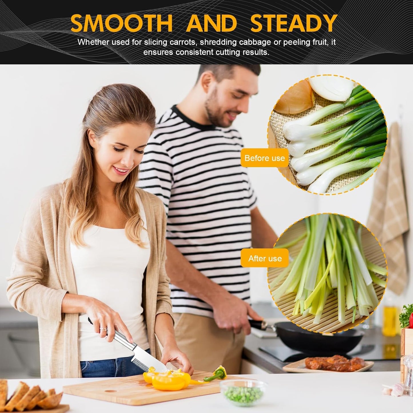 3pcs New Stainless Steel Multi-purpose Julienne Peeler, Vegetable Julienne Slicer Handheld, Quick & Easy Kitchen Shredder Tool, Comfortable Handle & Hanging Hole for Carrot, Cucumber
