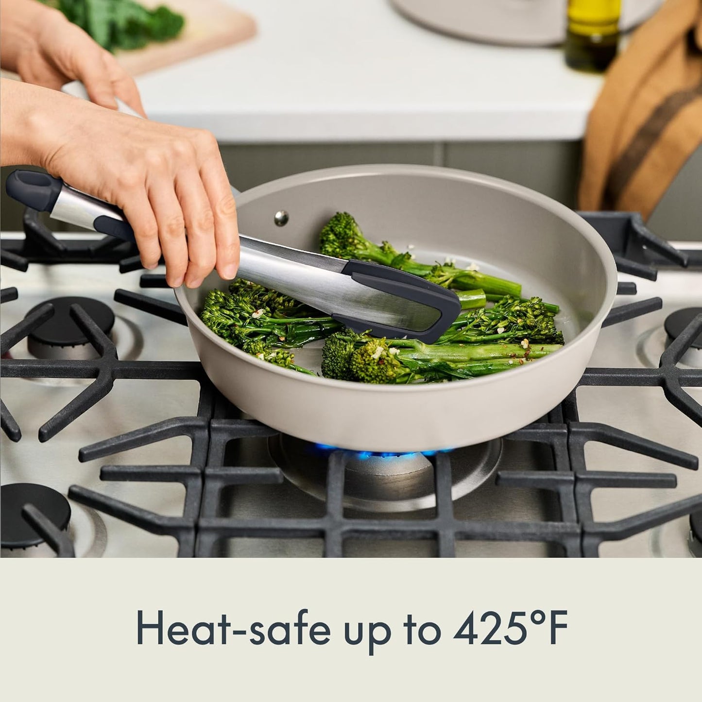 bella 6-Piece Modular Tool Set, Silicone, Turner, Spoon, Slotted Spoon, Spatula, Tongs, Crock with removable divider, Non-toxic*, Food-grade, Heat safe to 425°F, Dishwasher Safe, Slate