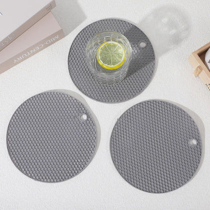 3Pcs Rubber Jar Opener,Round Large Jar Opener Gripper Pad Kitchen Non-Slip Coasters for Weak Hands,6.7x6.7Inch(Gray,Blue,Orange)