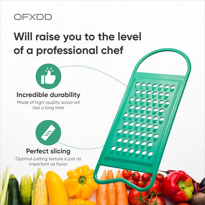 Graters for Kitchen - Shredder Kitchen with Handle - Flat Hand Grater - Plastic Graters, Peelers & Slicers for Potatoes, Carrots, Eggs, Mushrooms, Chocolate, Cheese