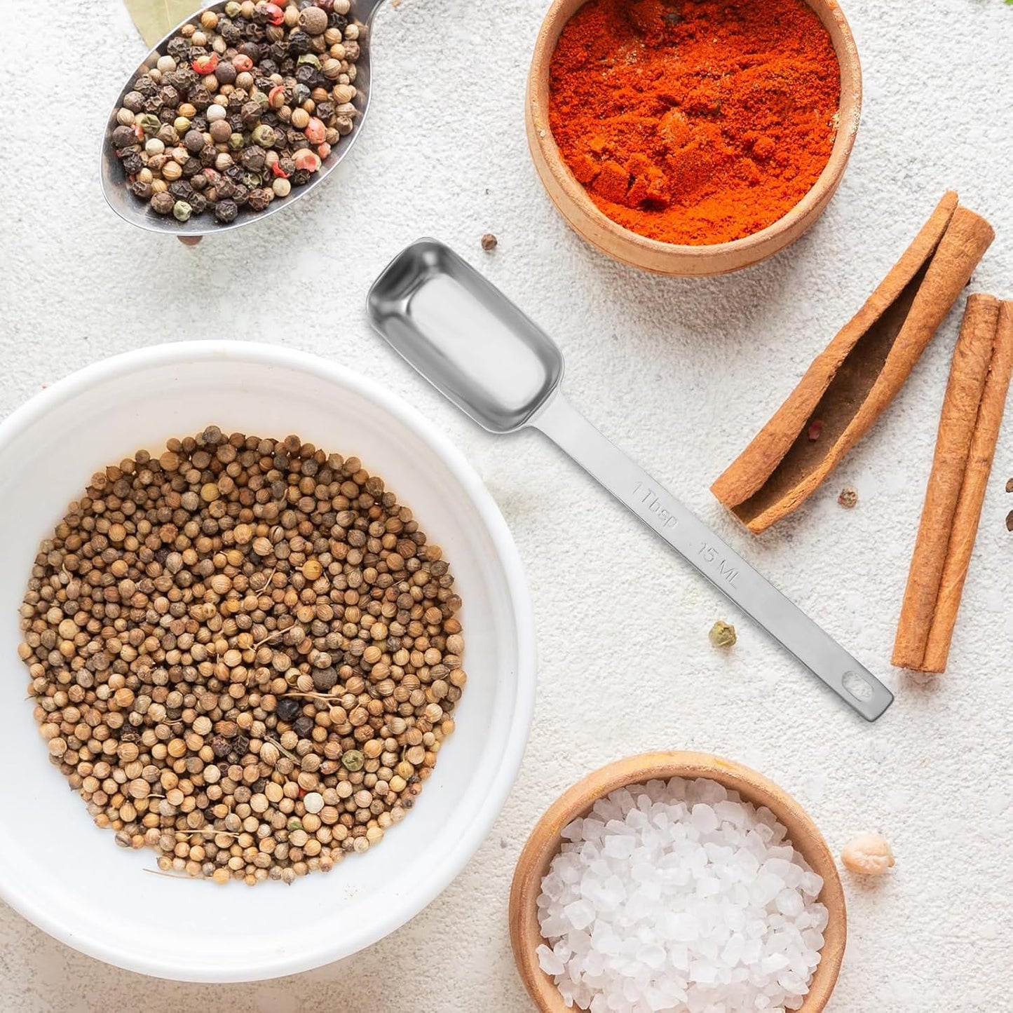 2PCS 1/2 Teaspoon Stainless Steel Single Measuring Spoon 2.5 ml Teaspoon Rectangular Individual Measuring Spoons (1/2Tsp | 2.5 ML | 2.5 cc | 1/2 Tablespoon)