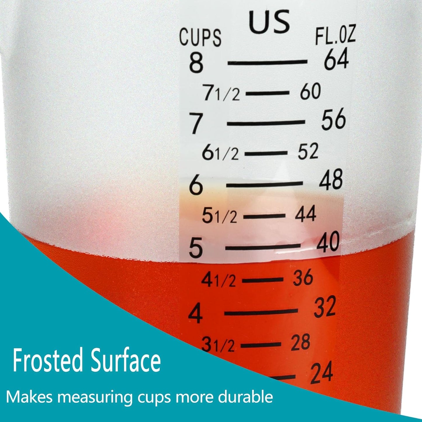 4 Cup/32 Oz Measuring Cups, Clear, Strong Food Grade Liquid Measure Pitcher, for Home Hobbies/Professional Kitchen
