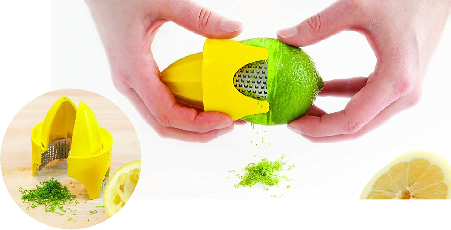 Talisman Designs Citrus Zester & Reamer | Orange Lemon & Lime Zester | BPA Free Kitchen | Functional Kitchen, Zesting Tool | Plastic & Stainless Steel