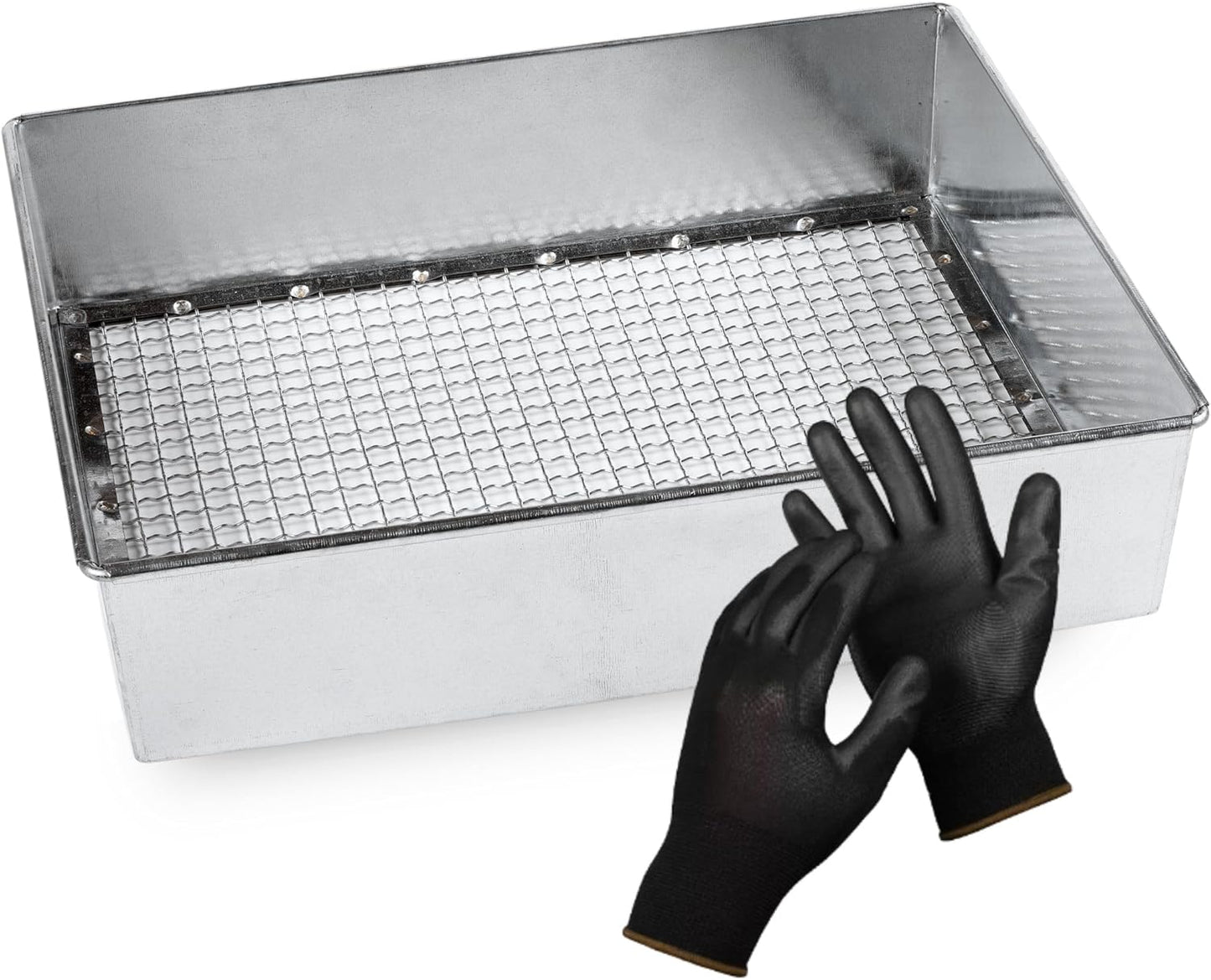 Soil Sifter, Standard Size (12 x 10 inches) with 1/8-inch Mesh, Garden Sieve for Dirt, Sand, Rocks, and Compost