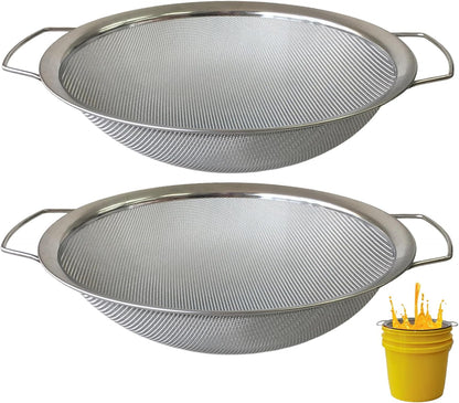 Stainless Steel 60 Mesh Paint Strainer Fits Nicely Over a 5 Gallon Bucket and Filters Out Particulates From Almost Any Liquid, Easy to Use and Clean (1PCS)