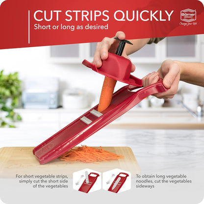 BORNER Roko PowerLine | Vegetable Grater Börner - Quality Made in Germany, Color:Orange