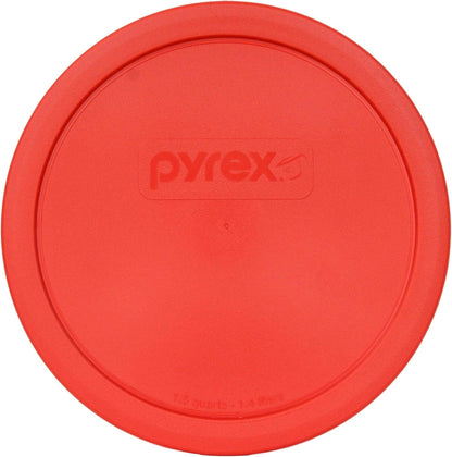 Pyrex (1) 325-PC Blue 2.5Qt, (1) 323-PC Red 1.5Qt (1) 322-PC Blue 1Qt Mixing Bowl Lids - Made in the USA