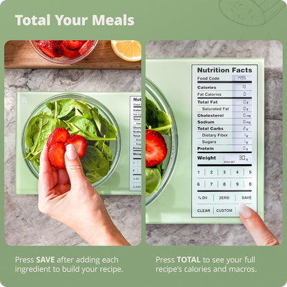 Greater Goods Digital Nutrition Scale – Accurate Macro and Calorie Tracking for Meal Prep, Weight Loss, and Healthy Eating | 2,000 Built-in Foods, Intuitive Nutrition Label Display, 11lb Cap, Pink