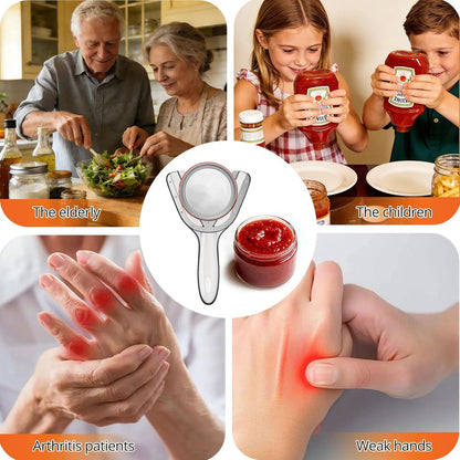NileHome Jar Opener for Weak Hands, Seniors with Arthritis, Bottle Opener Jar Lid Opener for Arthritic Hands Multifunctional Can Openers for Seniors Get Lids off Easily & Grey