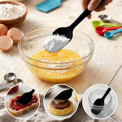 5 Pieces Silicone Spatula Set BPA Free Non Stick Rubber Spatula Heat Resistant Set Ideal for Baking Cooking Mixing Dishwasher Safe Kitchen Tools Multicolor