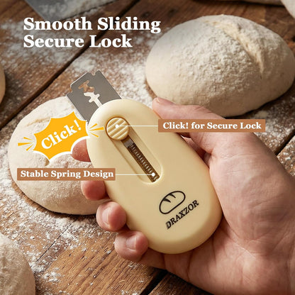 3-Pack Bread Lame, Professional Sourdough Scoring Tool & Bread Scoring Tool, Dough Scoring Tool Set with Ergonomic Handle, Includes 10 Replacement Razor Blades & Scoring Patterns Booklet