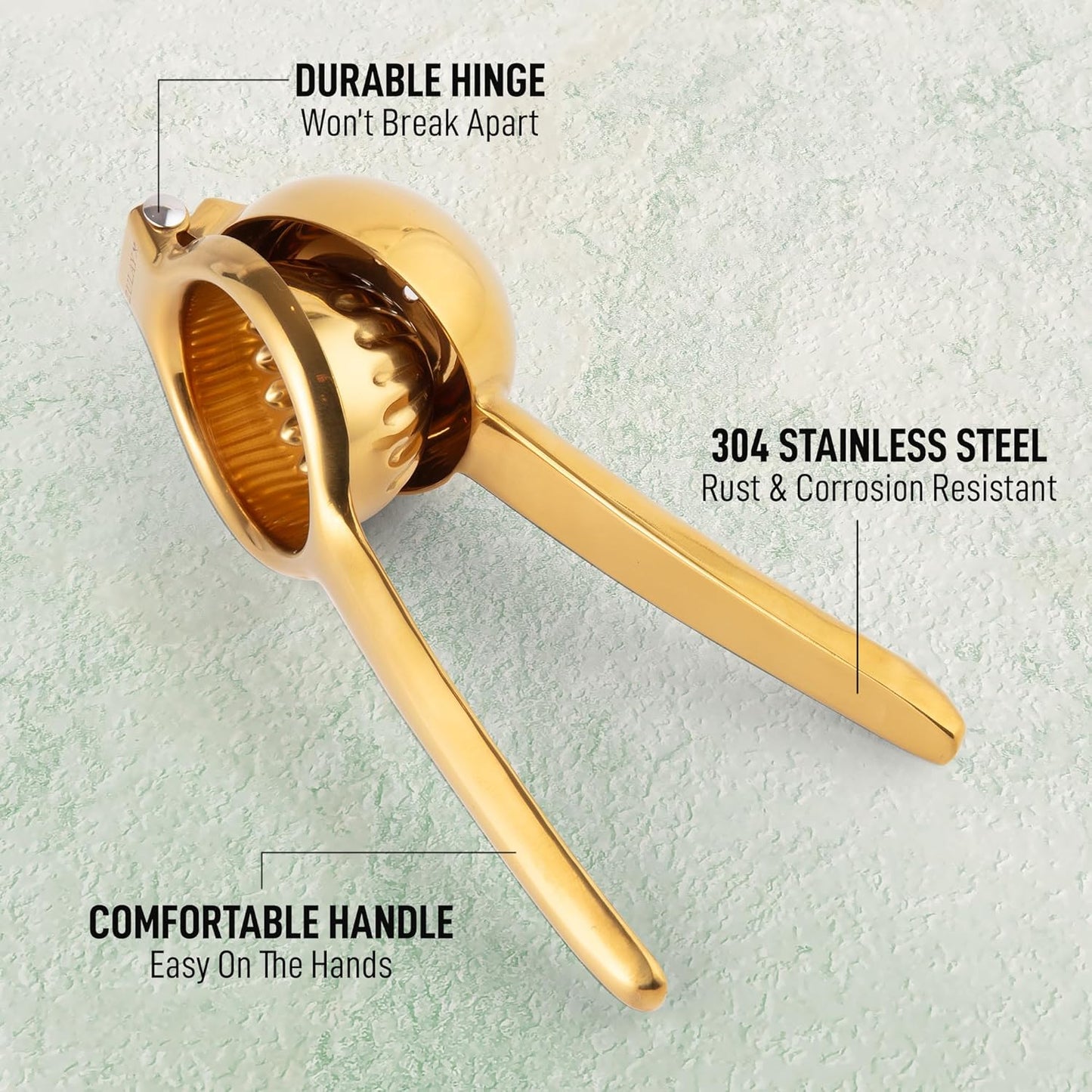 Lemon Squeezer Stainless Steel with Premium Quality Heavy Duty Solid Metal Squeezer Bowl - Large Manual Citrus Press Juicer and Lime Squeezer Stainless Steel - by Zulay Kitchen