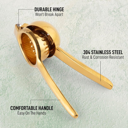 Lemon Squeezer Stainless Steel with Premium Quality Heavy Duty Solid Metal Squeezer Bowl - Large Manual Citrus Press Juicer and Lime Squeezer Stainless Steel - by Zulay Kitchen