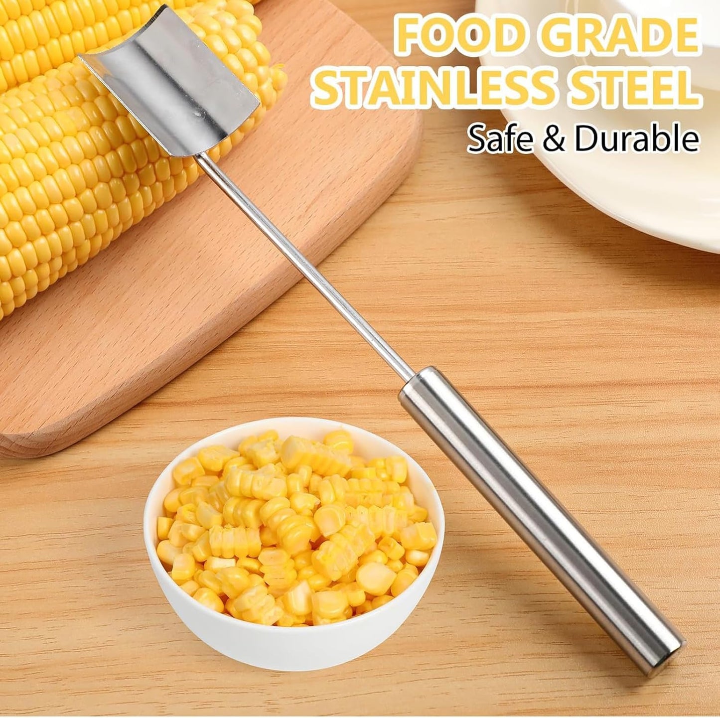 ZKSM Corn Cob Remover，Corn Peeler,Corn on the Cob Stripper, Suitable For Home Kitchens, Restaurants, Outdoor Dining (2PCS）