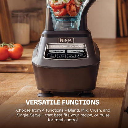 Ninja Kitchen System | All-in-One for Smoothies, Frozen Drinks, Veggie Chopper & More | With Full-Size Pitcher, 8 Cup Food Processor Bowl, (2) 18 oz. Cups, | 1200 Watt | Dark Grey | BR601AMZ