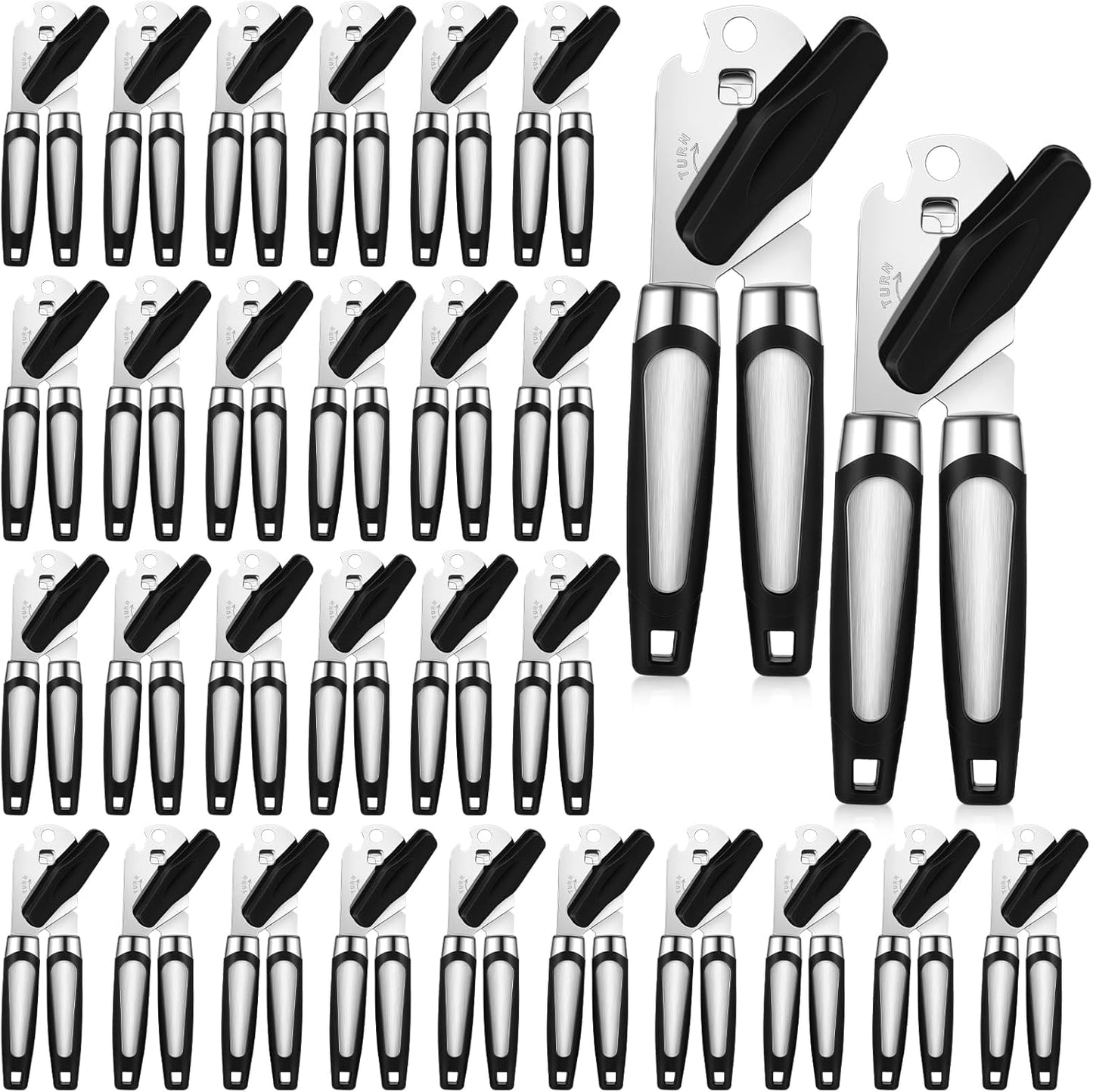 Gisafai 20 Pcs Manual Can Opener Bulk with Sharp Blade Smooth Edge Multifunctional Kitchen Gadget Handheld Openers Large Handheld Knob Can and Bottle Animals for Dorm Kitchen Essentials Gifts