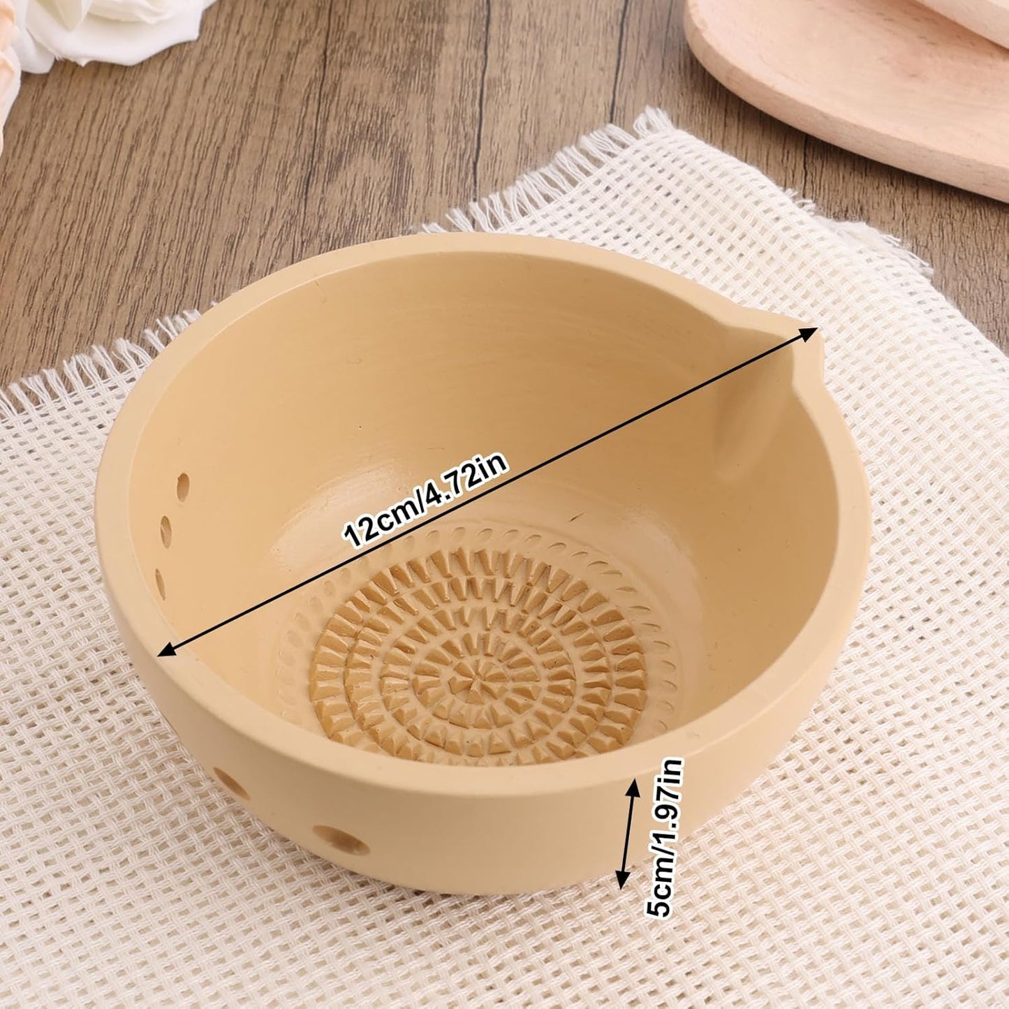 Herb Stripper Bowl with Grater, 2-in-1 Herb Peeling Cup & Ginger Plate Resin Rosemary Leaf Stripping Peeler Gadgets with Pour Spout Kitchen Prep Tool for Garlic Cheese Chocolate Thyme