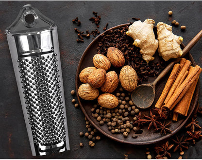HIC Kitchen Professional Grater Zester, Stainless Steel, Non-Slip Base and Handle, 4 Multi-Grating Surfaces