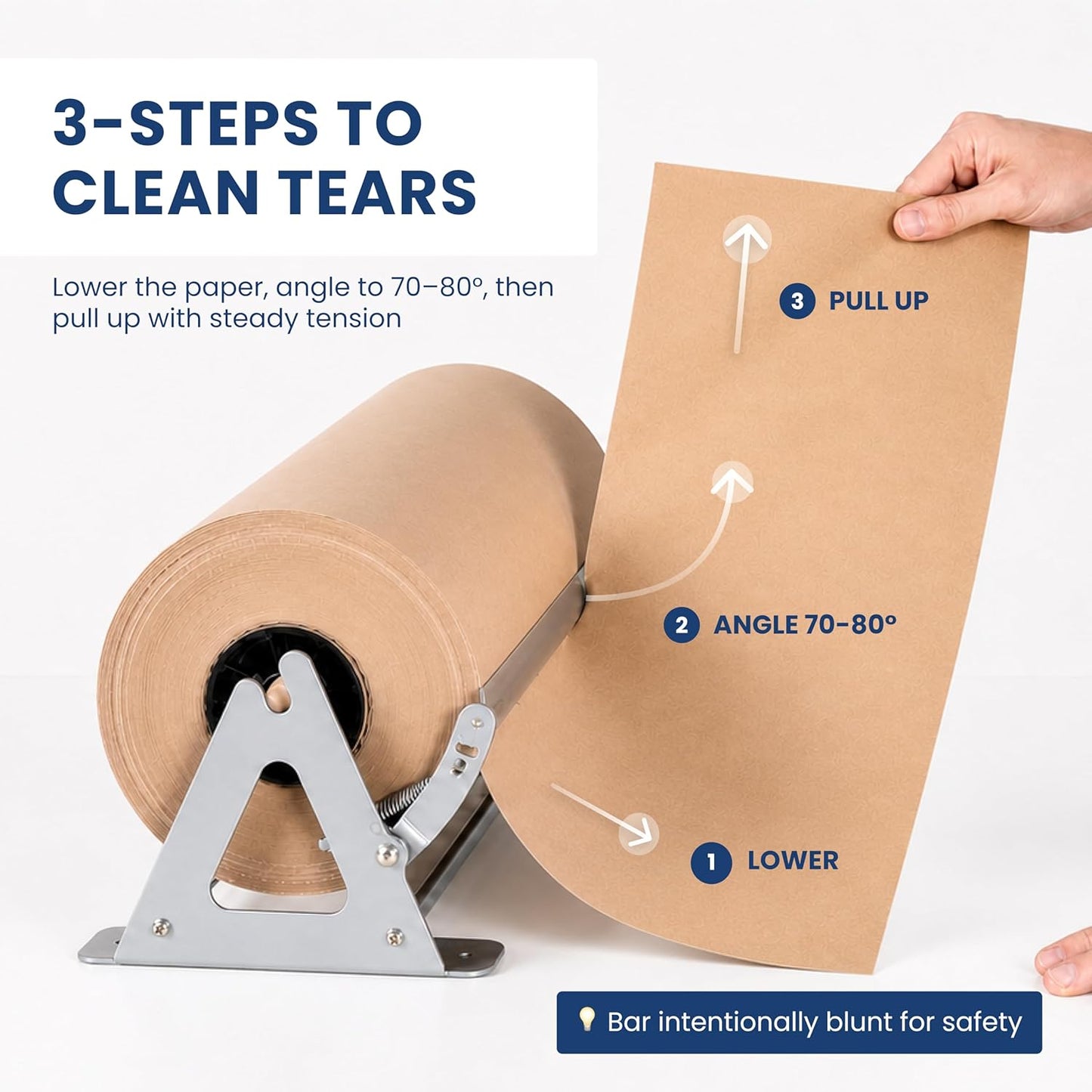 DIY Crew 12 Inch Paper Roll Dispenser and Cutter - Heavy-Duty Wall Mountable, Non Slip Tabletop - Kraft, Freezer, Butcher Paper - Up to 1000ft Rolls