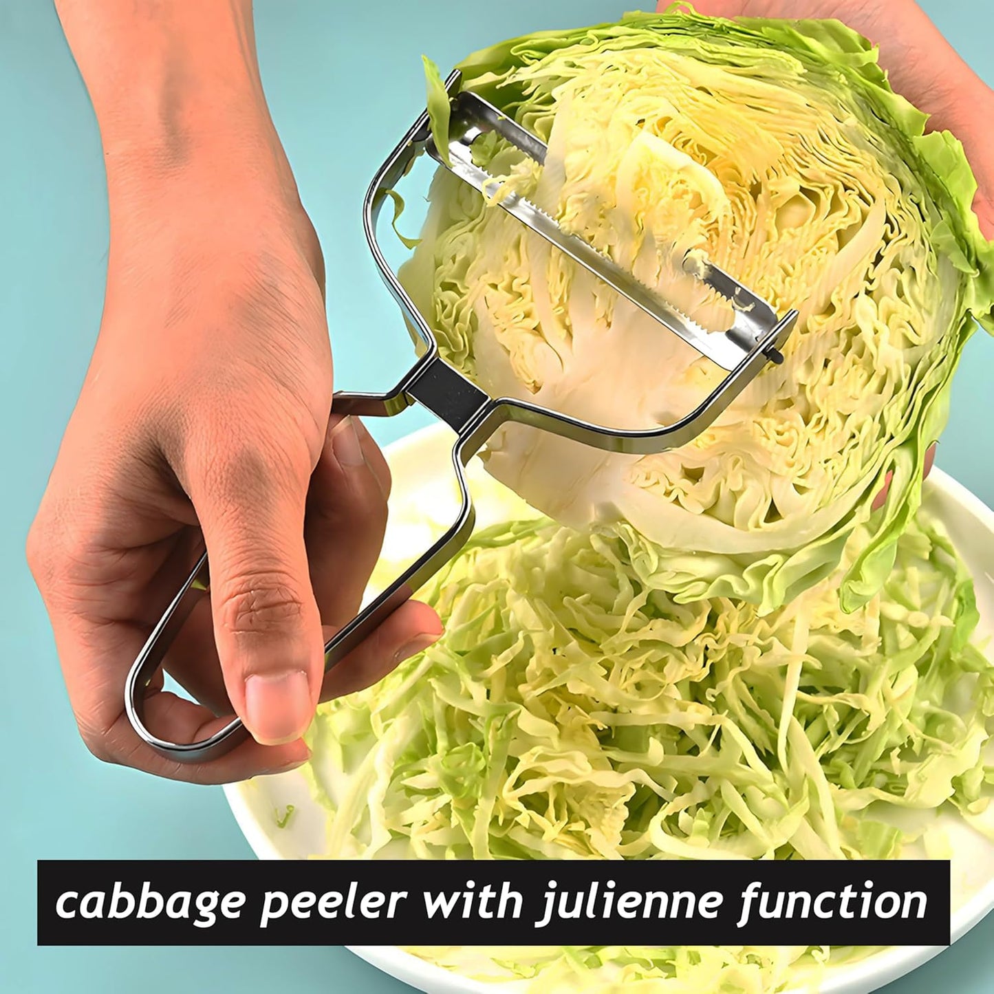 Larger Wide Mouth Kitchen Vegetable Peelers Cabbage Peeler (Serrated Y- Peeler) (Red)