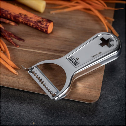 Kuhn Rikon Swiss Metal Peeler 4”, Stainless Steel