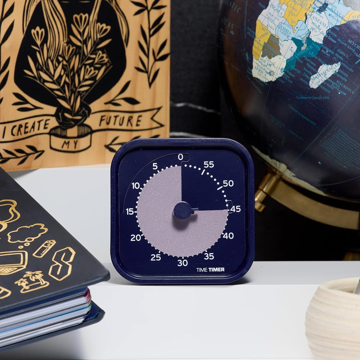 Time Timer MOD Home - Metallic Series - Individual Sized 60 Minute Visual Countdown Timer for ADHD, Adults, Students, and Pomodoro with Silent Operation (Metallic Forest)