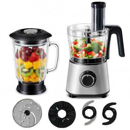 Simple Deluxe 10.5 Cup Food Processor, Multi-Functional Vegetable Choppers Food Grinder with Slicing Shredding Chopping Kneading, Suitable for Smoothie Fruit Dough, 2.6QT, Classic White