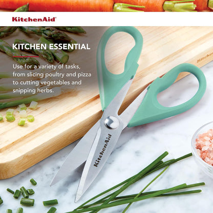 KitchenAid Multipurpose Shear Set, Versatile Scissors with Nutcracker, Bottle Opener, Ergonomic Handles with Protective Blade Covers, 2 Piece