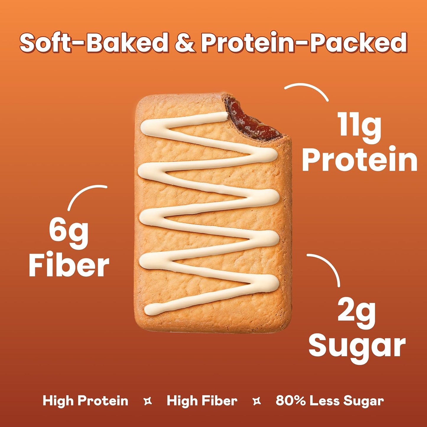Magic Spoon High Protein Pastries, Strawberry & Cinnamon – 11g Protein, 6g Fiber, 5g Net Carbs, 3g Sugar – Gluten Free, Grain Free, Keto Friendly Protein Snacks – 2 Boxes (8 Pastries Total)