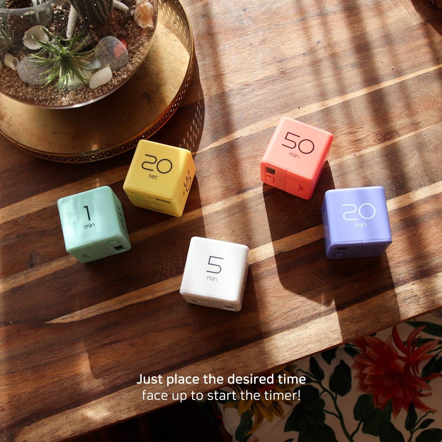 mooas Cube Timer (Mint), Flip Timer Productivity Timer, Time Management, Block Timer Kids Cube Timer Kitchen Timer Desk Timer for Studying Workout Classroom 1, 3, 5, 10 min Timer Setting