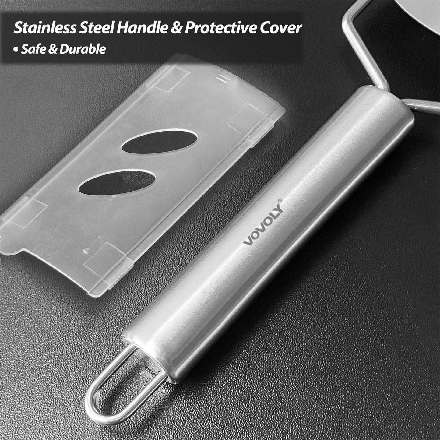 Professional Zester Grater Extra Coarse for Potato, Zucchini, Carrot, Apple, Cabbage and Cheese, Kitchen Grater with Razor-Sharp Stainless Steel Blade (Extra Coarse)