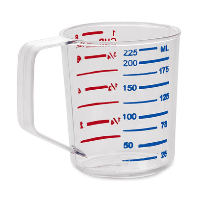 Rubbermaid Commercial Products Bouncer Clear Measuring Cup 2-Cup/0.5-Quart Clear Strong Food Grade Easy Read for Liquid/Dry Ingredients for Home/Professional Kitchen