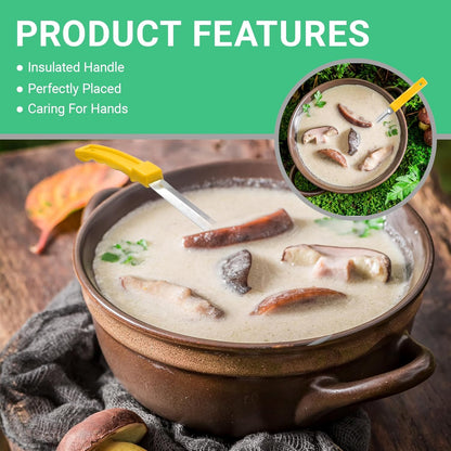 4PCS 3 oz Portion Control Serving Spoons,Measuring Ladle Scoops Food Utensils,Proportion Manage Slotted and Unslotted Scoops for Weight Loss/Kitchen(Creamy)