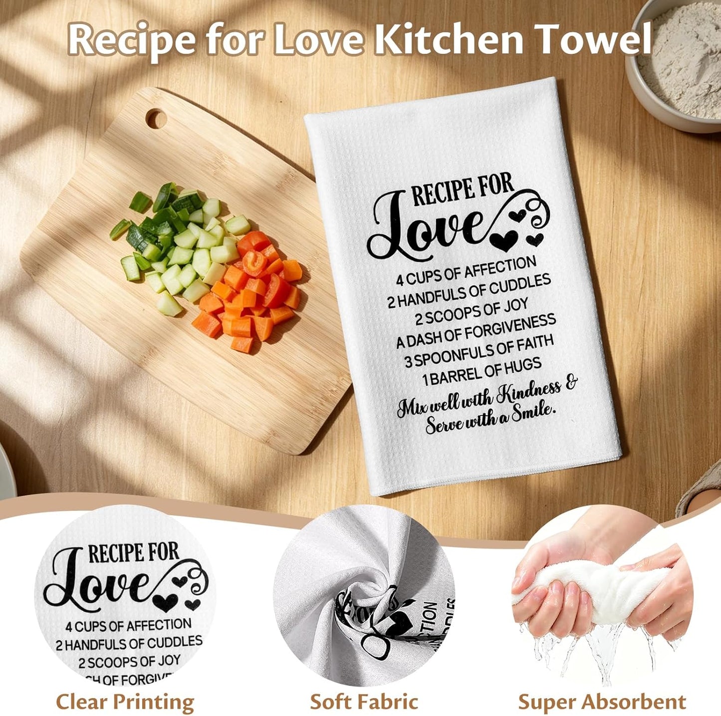 Wedding Gifts for Couples 2026, Bridal Shower Gifts for Bride to Be, Engagement Gift for Newlyweds, Bride Gift, Mr and Mrs Measuring Cups and Spoons Set with Dish Towel