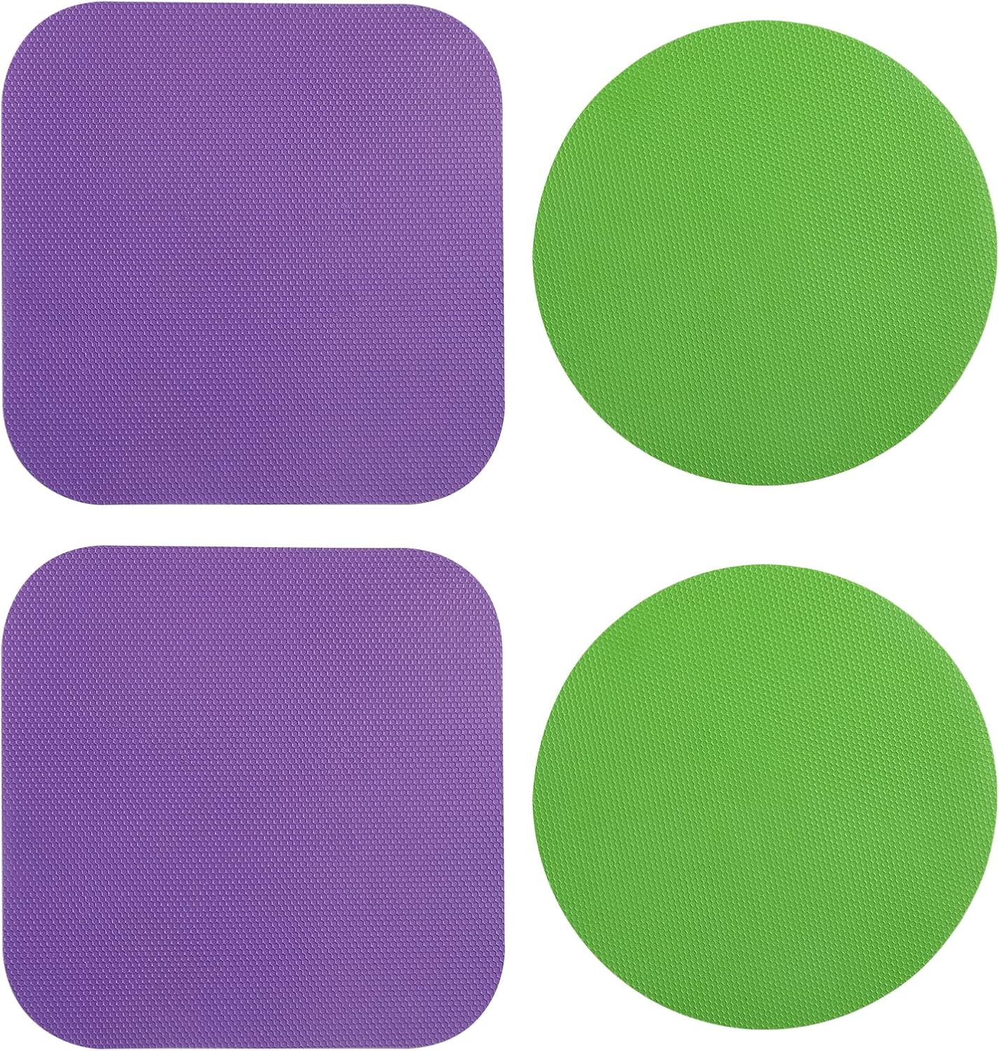 LUTER 4pcs Jar Opener, Rubber, Multi-function Silicone Bottle Opener for Seniors with Weak Hands Lid Cap Gripper Pads Kitchen Coasters Gadgets(Light Blue, Green)