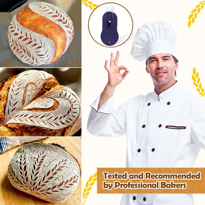 XANGNIER Extractable & Magnetic Bread Lame Dough Scoring Tool,Sourdough Scoring Tools,Bread Dough Cutter Slashing Razor Tool,5 Razor Blades,Bread Baking & Making Tools Supplies Accessories