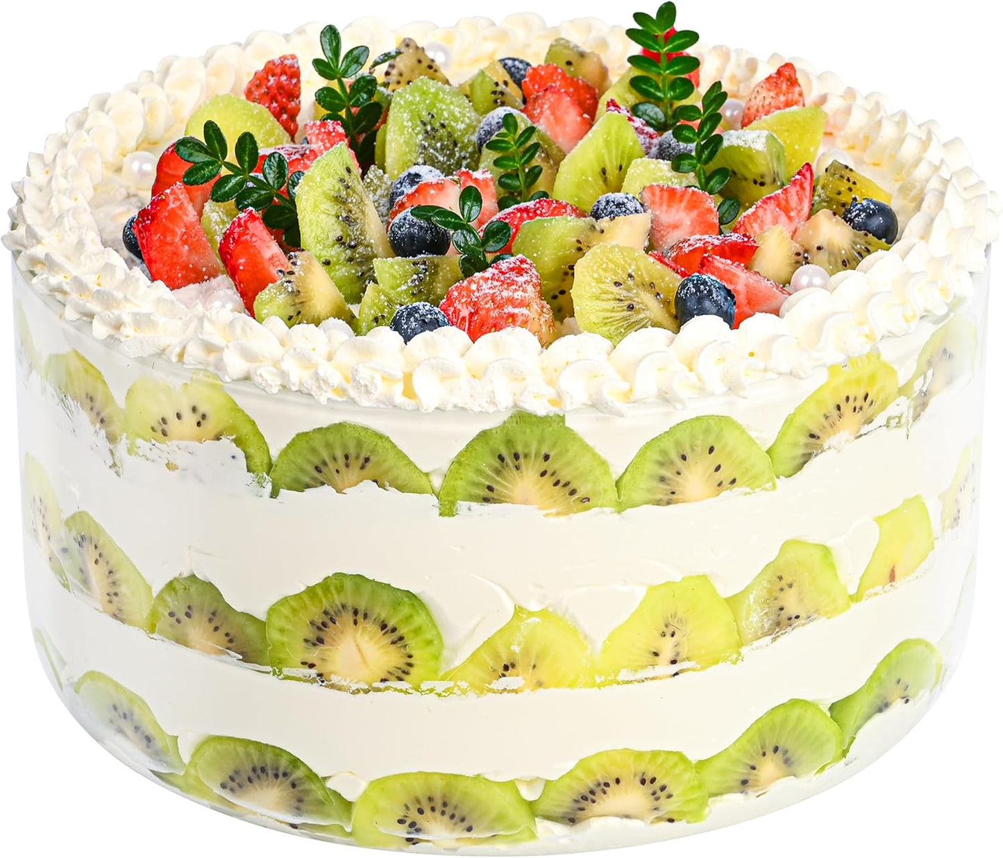 Glass Trifle Bowl with Airtight Lid, 197oz Large Salad Bowl, Glass Serving Bowl for Popcorn, Cake, Salad, Fruit, Baking, Dessert and Party Diy, BPA Free, Oven, Dishwasher Safe