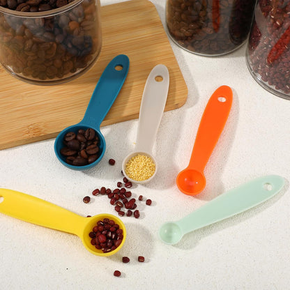 Silicone Measuring Spoons, Plastic Measuring Spoons Set of 5, Assorted Colors