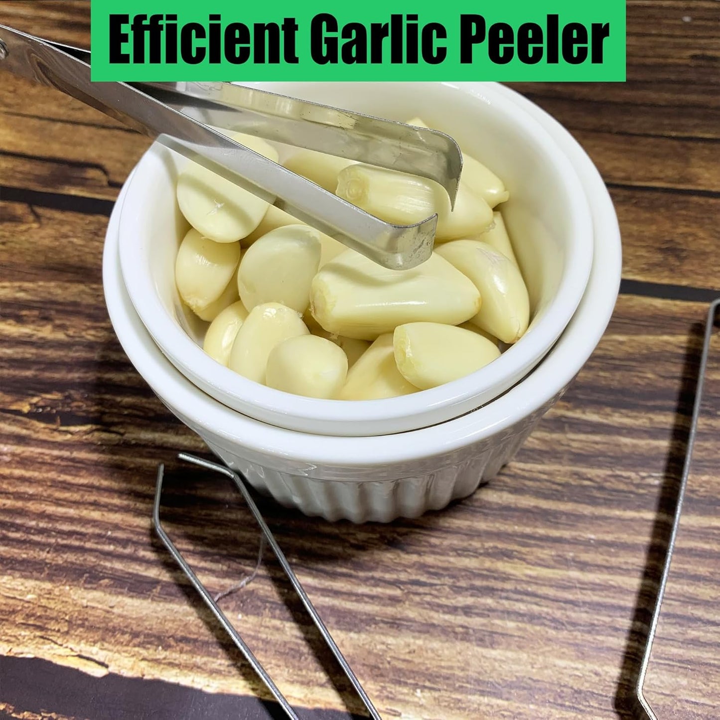 Garlic Peeler - 3 Pcs Garlic Skin Remover Set Stainless Garlic Tweezers Easy Faster Kitchen Tools