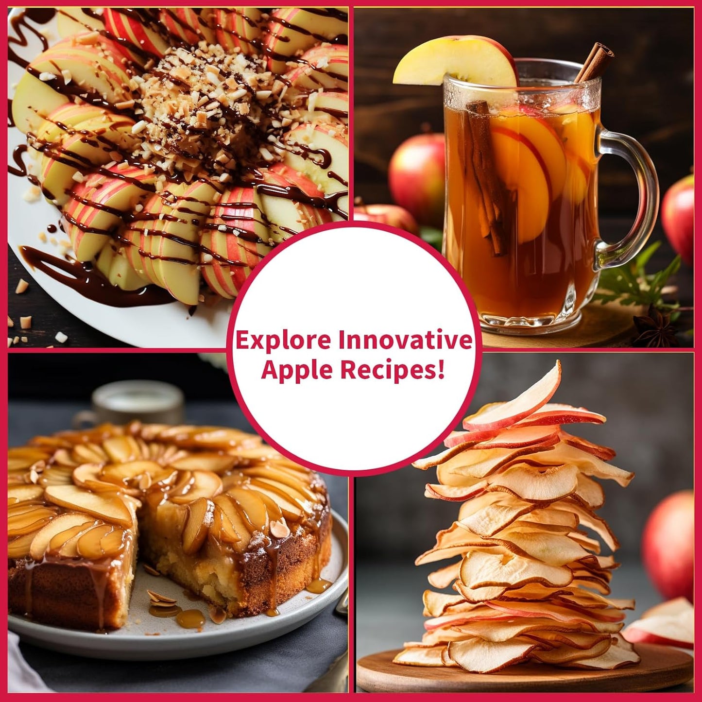 OOKUU Extra-Large Apple Slicer & Corer – 16-Blade Heavy Duty Stainless Steel Apple Cutter, Safe & Quick Apple Divider for Apples, Pears & More, with Clear Catch Bowl