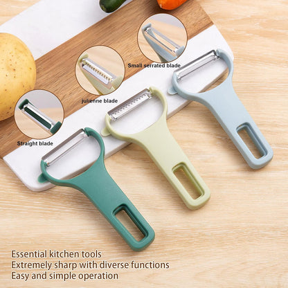 Potato Fruit Vegetable Peelers for Kitchen,Julienne Veggie Peeler,3 Piece Y Peeler Set