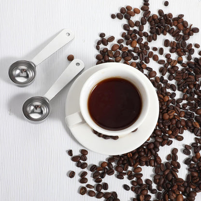 2 Pcs Coffee Scoop 1 Tablespoon, Stainless Steel Coffee Spoons, Long Handle Measuring Tablespoon, 1 tbsp Measuring Spoons for Ground-Coffee, Milk, Spice Jar, Cooking Baking (4.3 Inch, 15ml)