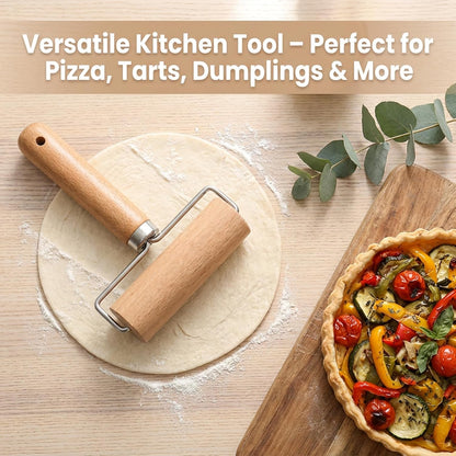 2 Pcs Wooden Rolling Pin Set, Wooden Dough Roller, Non-Stick Baker Pastry Roller, Pizza Rollers, Small Rolling Pin, Dough Baker Rollers Set for Home Kitchen Baking Cooking (2 Sizes)