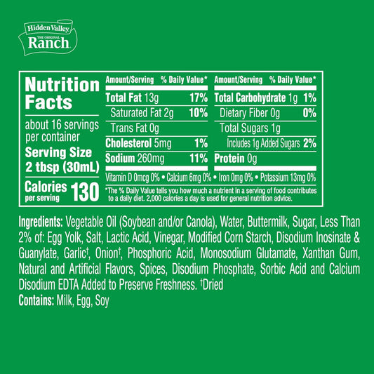 Hidden Valley Buttermilk Ranch Condiment and Dressing, Easy Squeeze Bottle, 24 Fl Oz (Package May Vary)